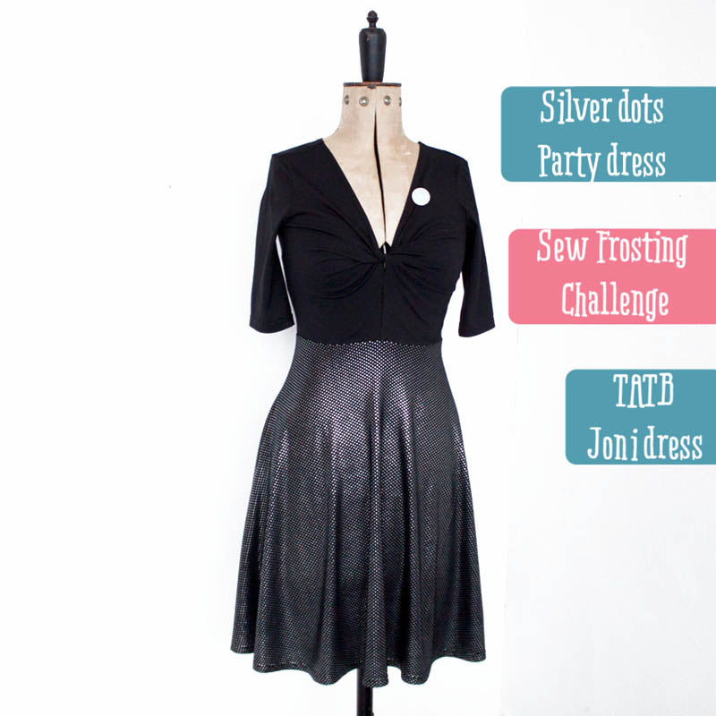 Joni Dress With Silver Dot Jersey