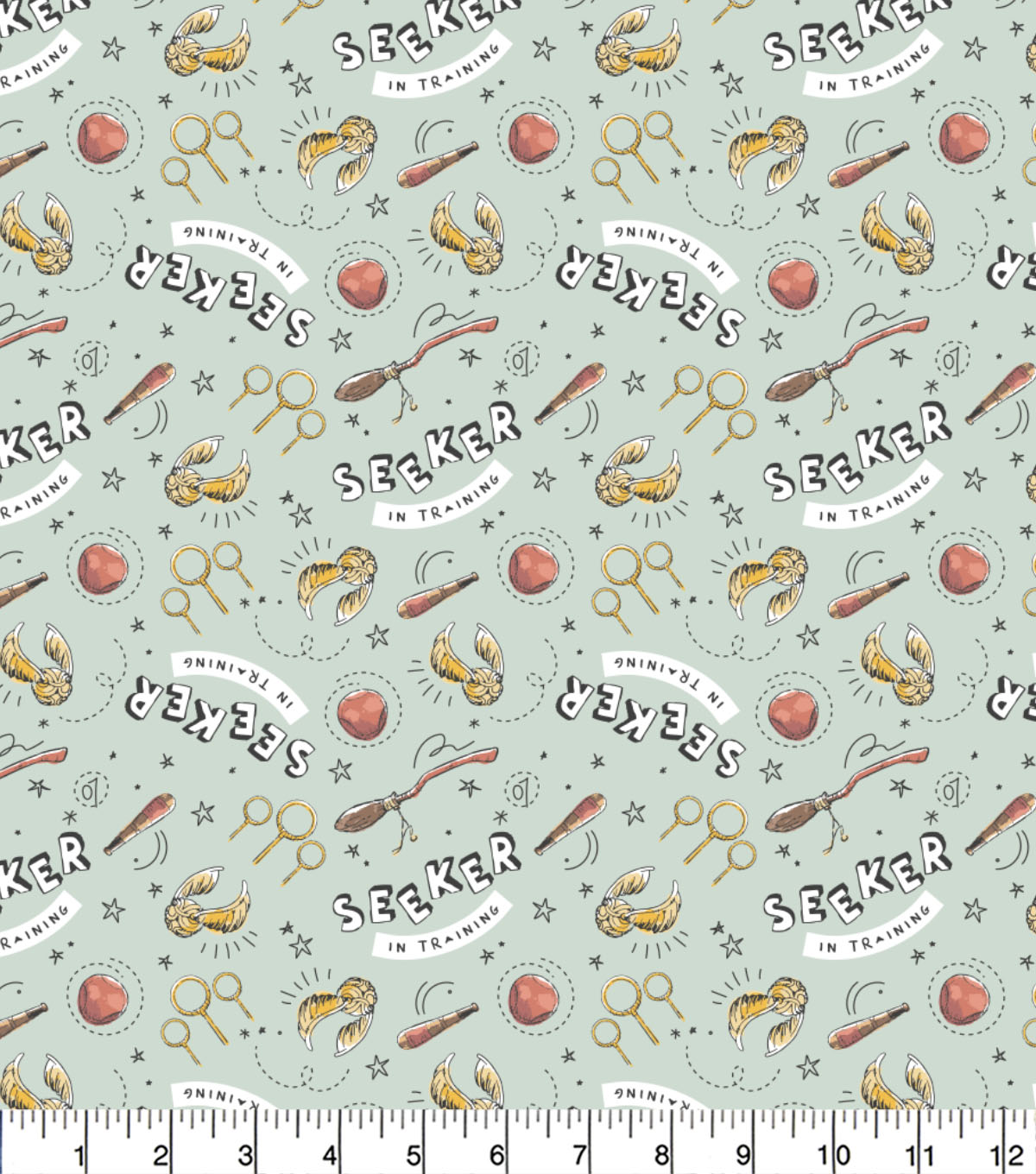 Harry Potter - Seeker In Training - Sage (Per Metre)