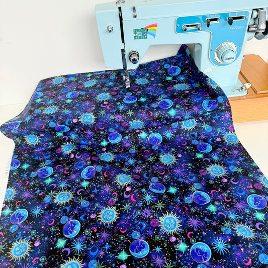 Timeless Treasures - Sun Moon Star Celestial Galaxy