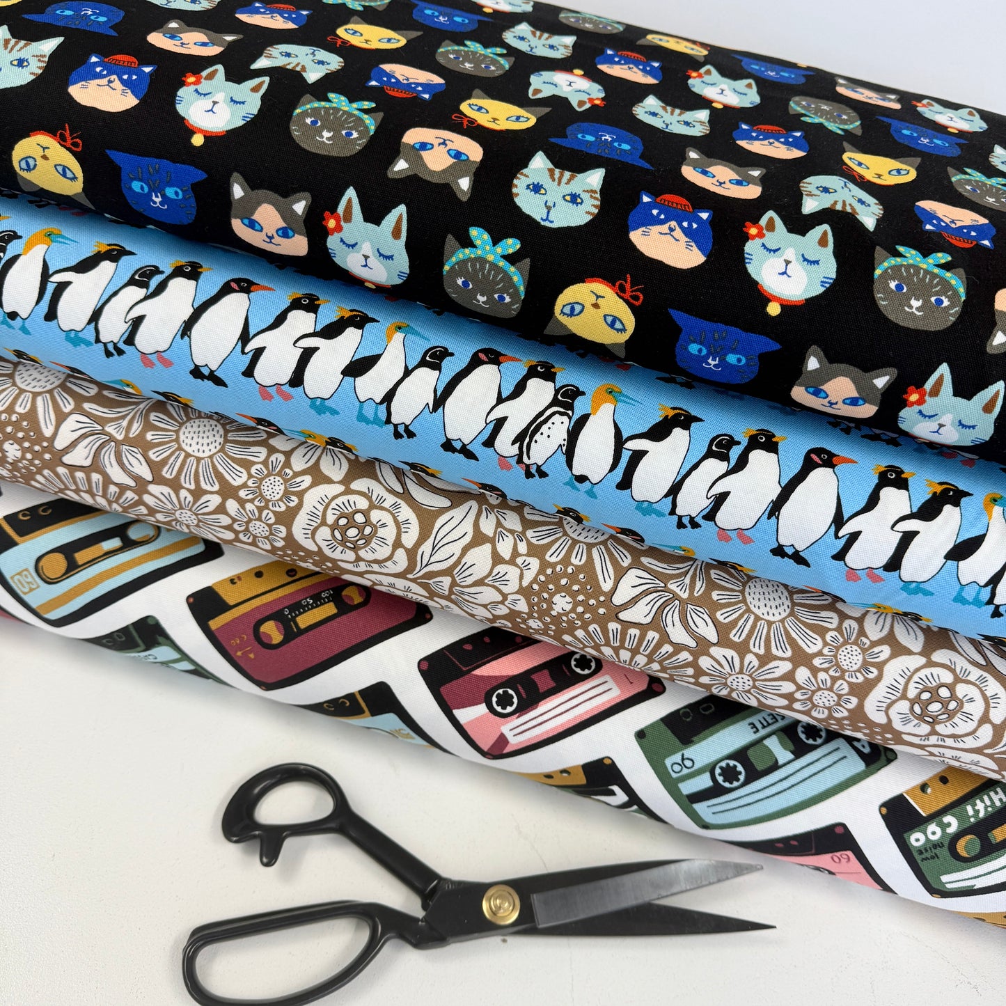 Sevenberry - Canvas Prints - Happy Cat Faces Black