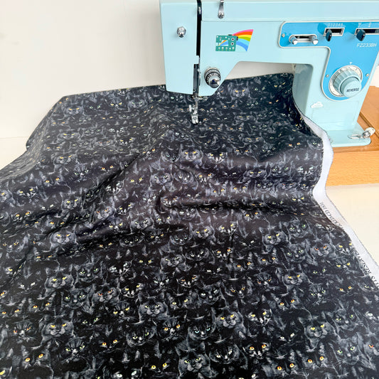 Timeless Treasures - Wicked Black Cats Magic - Black