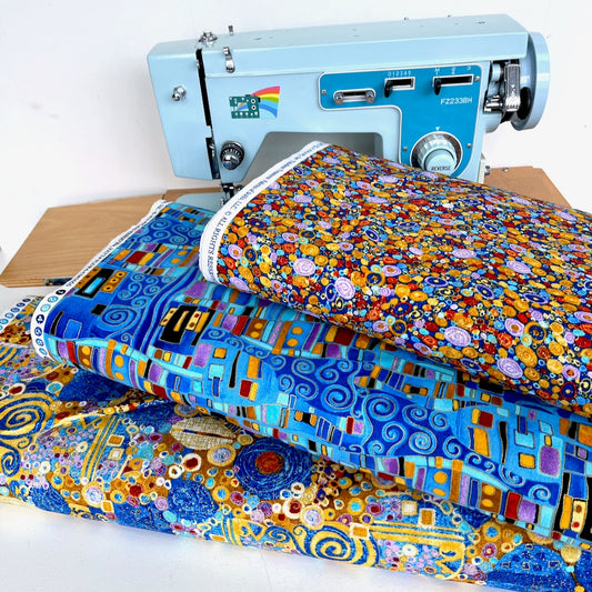 Timeless Treasures - Metallic Geo Floral - Purple