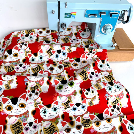 Alexander Henry - Fuku Kitty - Red