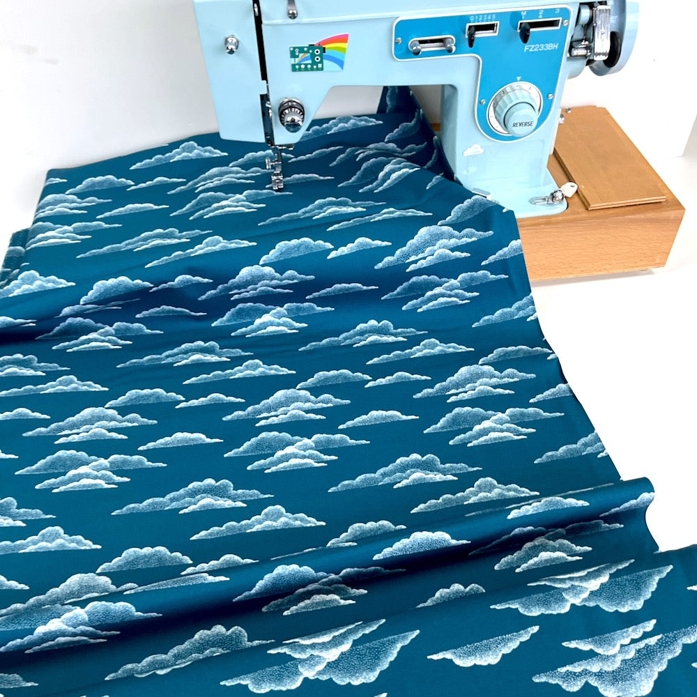 Cloud 9 Organic Cottons - Baltic Woodland Clouds - Blue