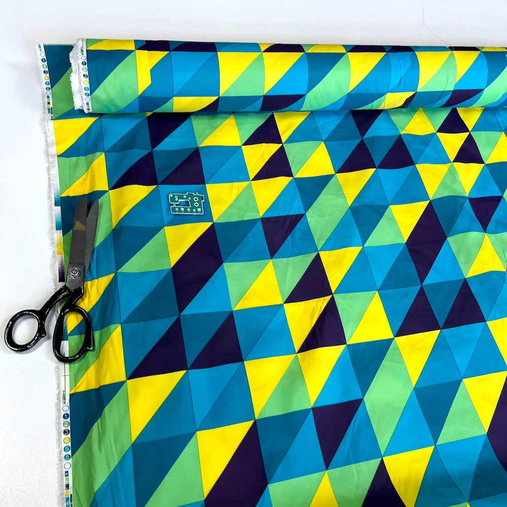 Geo Jacket Water Wind repel - Deadstock Designer Fabric - Black Multi