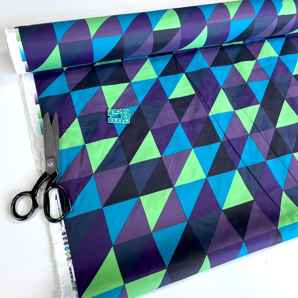 Geo Jacket Water Wind repel - Deadstock Designer Fabric - Yellow Multi