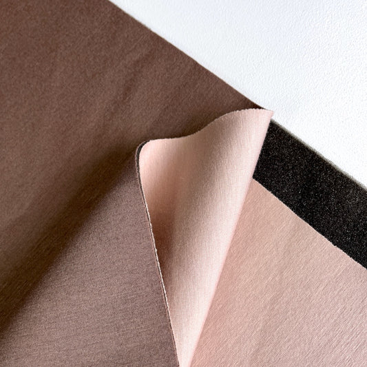 Bonded Double Sided Cotton Scuba Foam - Deadstock Designer Fabric - Taupe Pearl