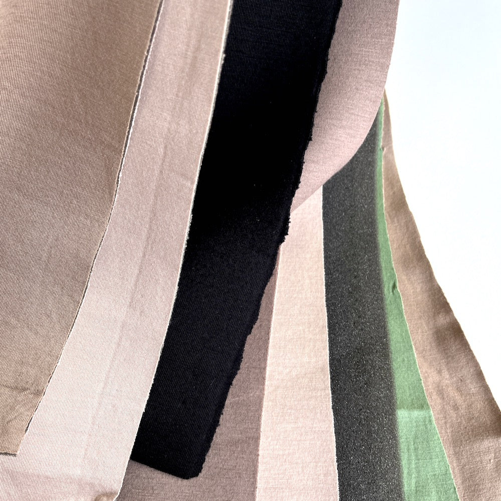 Bonded Double Sided Cotton Scuba Foam - Deadstock Designer Fabric - Green Latte