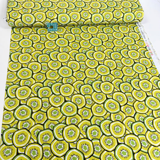 Remnant of Kiwis (Green) Quilting Fabric by Michael Miller (162cm)