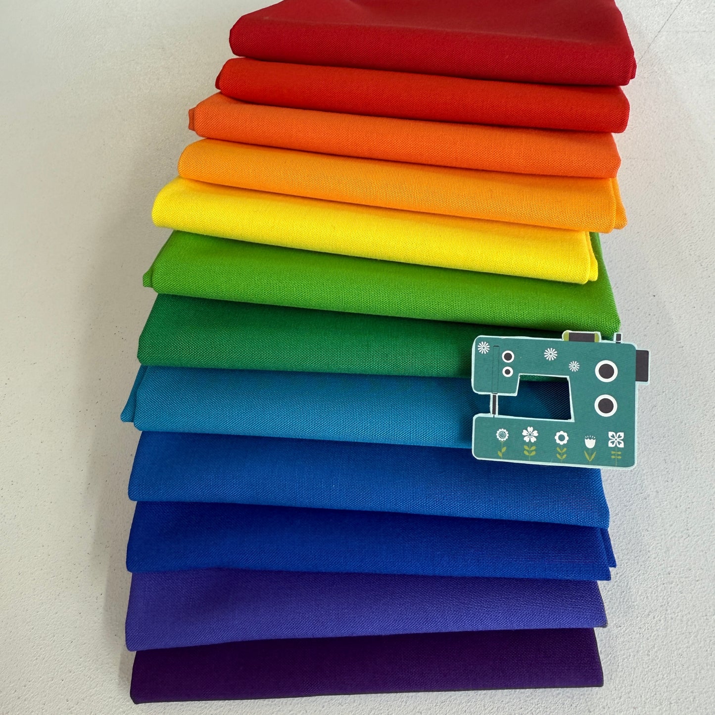 Fat Quarter Bundles: Kona Cotton - Bright Rainbow Palette