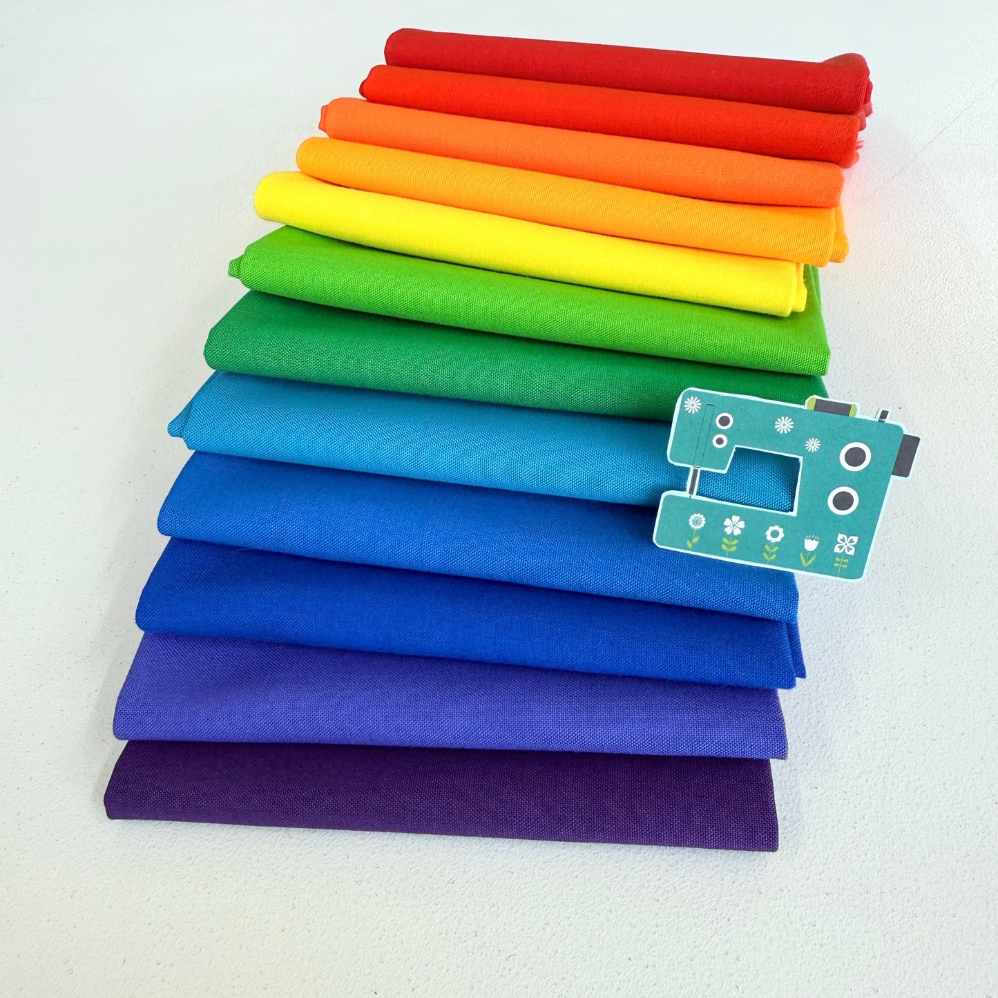 Fat Quarter Bundles: Kona Cotton - Bright Rainbow Palette