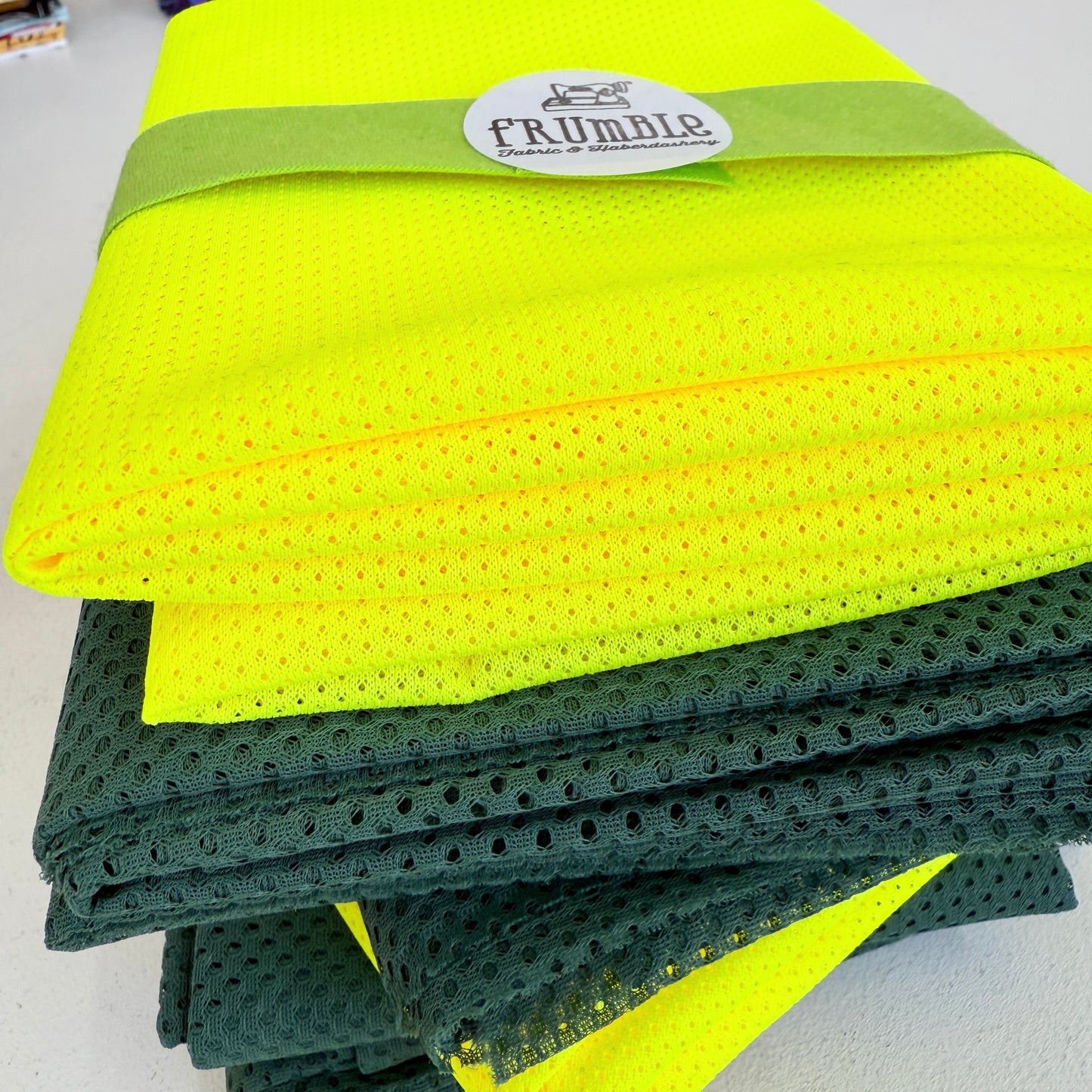 Air-Tech Airtex Strong Bag Mesh - Fluorescent Yellow (50 x 74cm Pre-Cut)