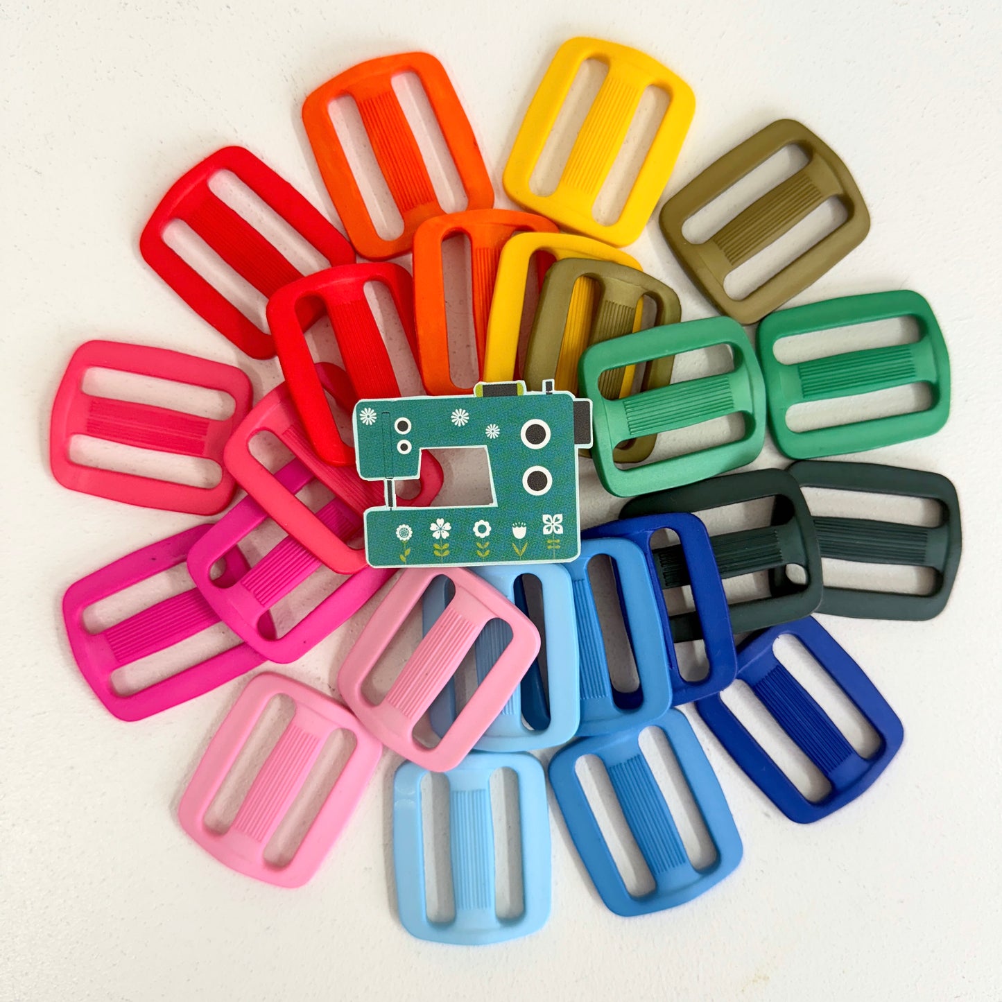30mm Plastic Bag Slider - Bright Colours - 5 pack
