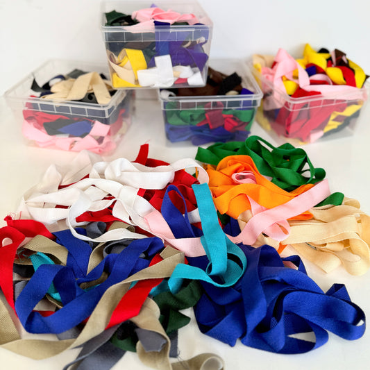 25mm Acrylic Webbing Remnant Pack Various Colours and Lengths 250g