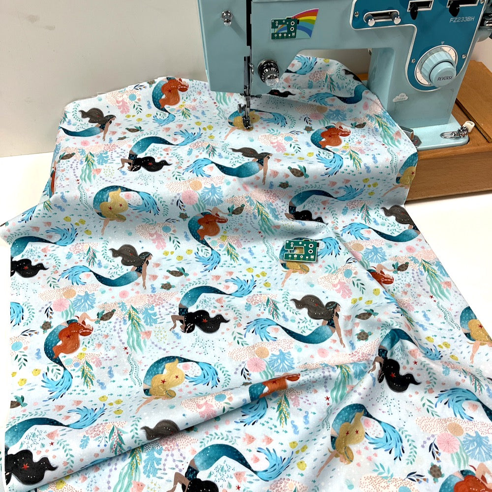 Dear Stella Fabric - Under The Sea Mermaids - Multi