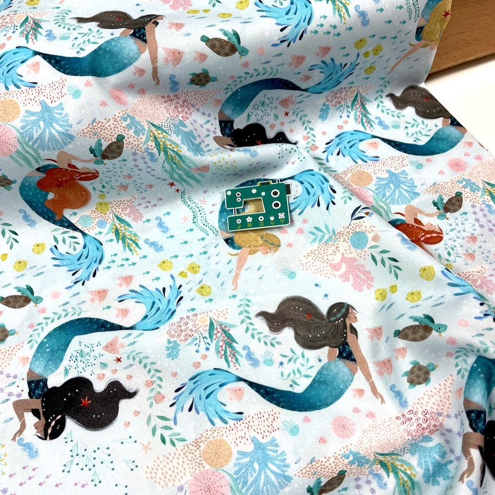 Dear Stella Fabric - Under The Sea Mermaids - Multi