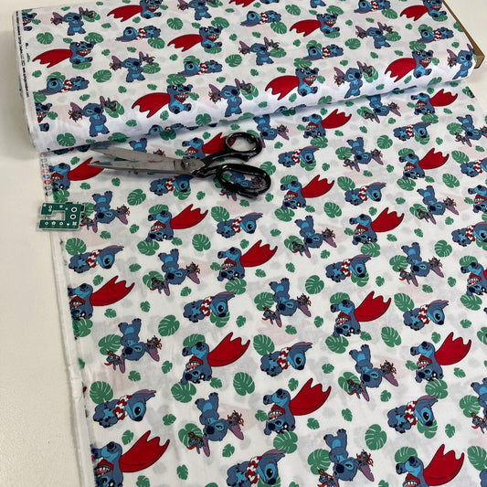 Springs Creative - Lilo and Stitch Action Stripe White