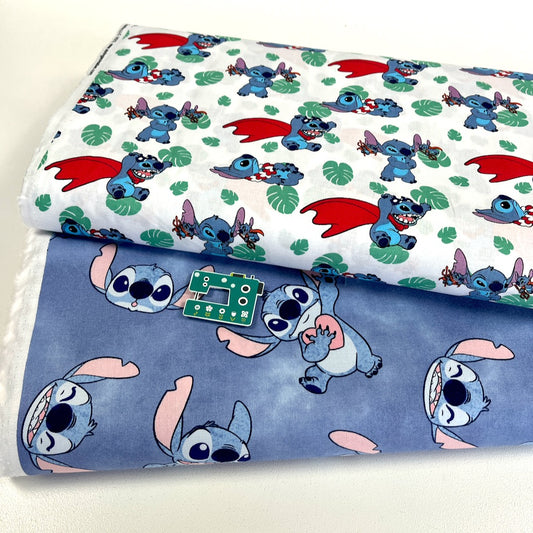 Springs Creative - Lilo and Stitch Action Stripe White