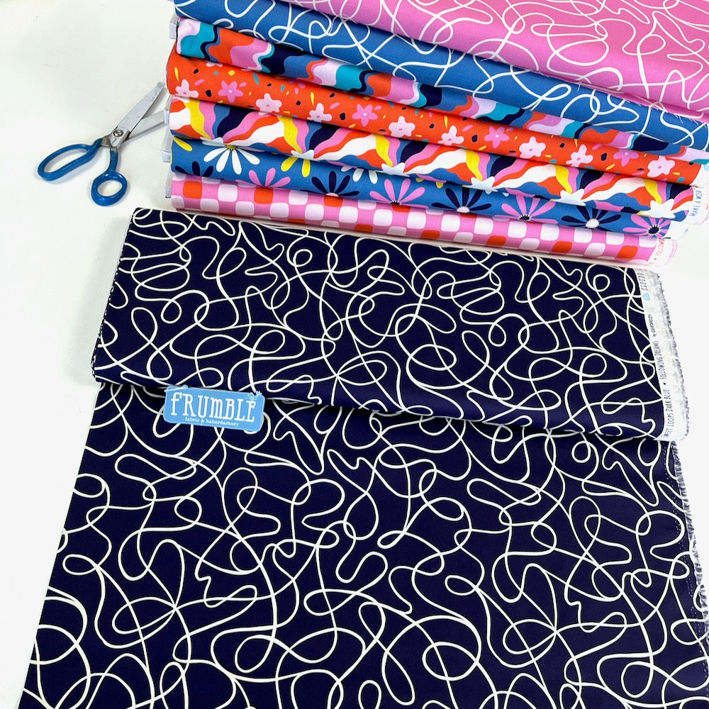 Cloud 9 Organic Cottons - Following Dreams - Sweet Loops Navy