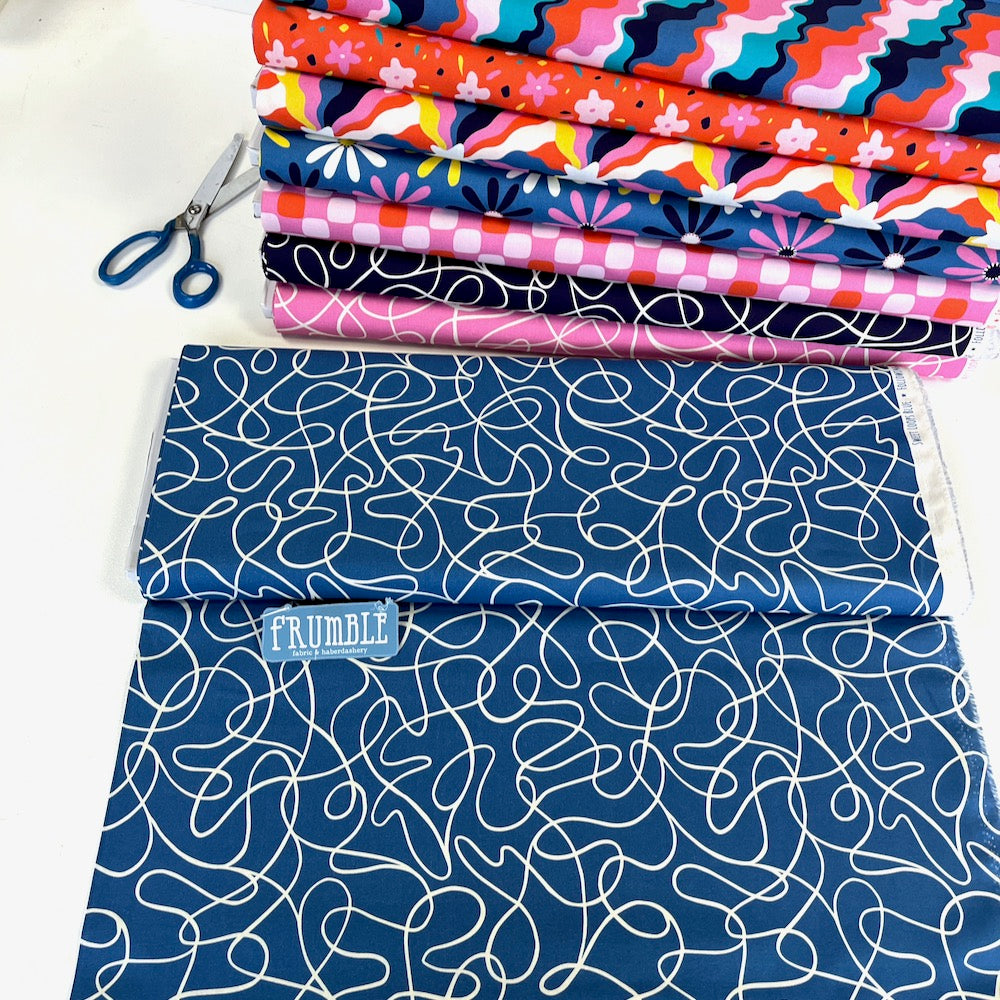 Cloud 9 Organic Cottons - Following Dreams - Sweet Loops Blue