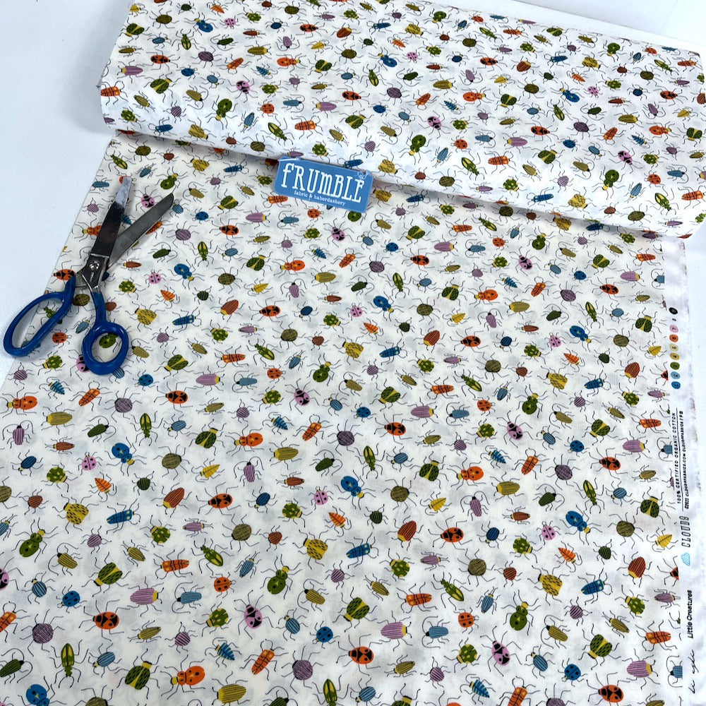 Cloud 9 Organic Cottons - Through The Window - Little Creatures Cream