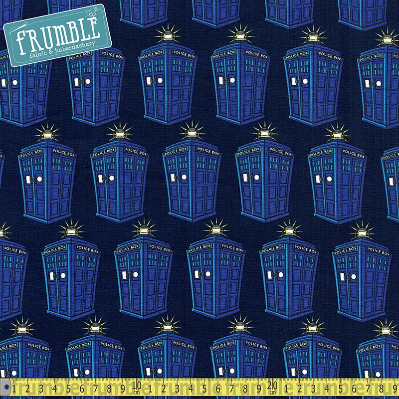 Doctor Who Police Public Call Box Blue - Frumble Fabrics