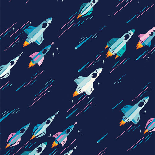 Art Gallery Fabrics - Rocket Science - Rocket Ride - Sewing and Dressmaking Fabric