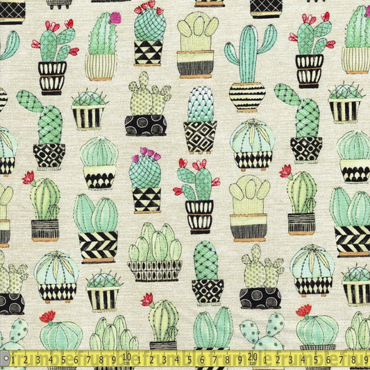 Cactus Hoedown (Tan) Quilting Fabric by Michael Miller - Sewing and Dressmaking Fabric