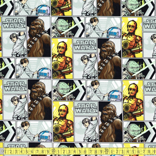 Camelot Fabrics - Star Wars Classic - Light Side Frames - Sewing and Dressmaking Fabric
