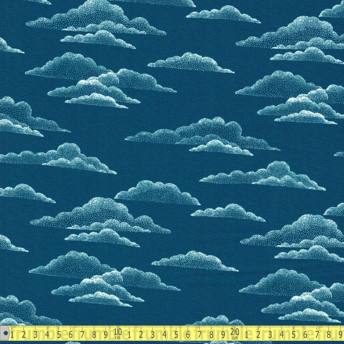 Cloud 9 Organic Cottons - Baltic Woodland Clouds - Blue - Sewing and Dressmaking Fabric
