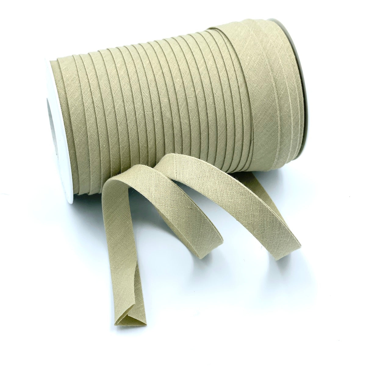 25m Reel of Plain 12mm Double Fold Bias Binding