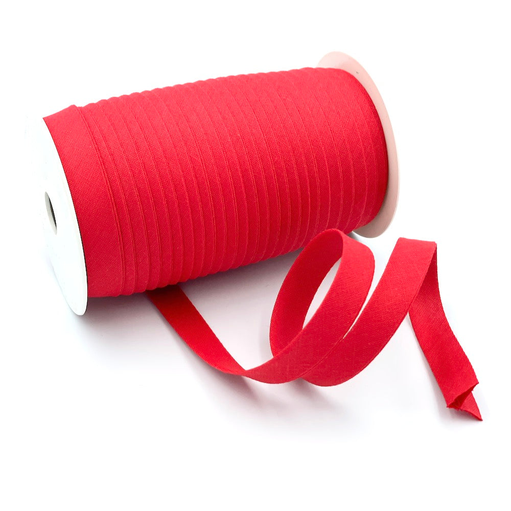 5m Roll of Plain 12mm Double Fold Bias Binding