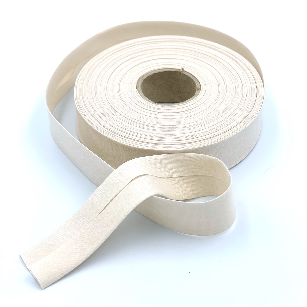 25m Reel of 25mm Wide Organic Cotton Bias Binding