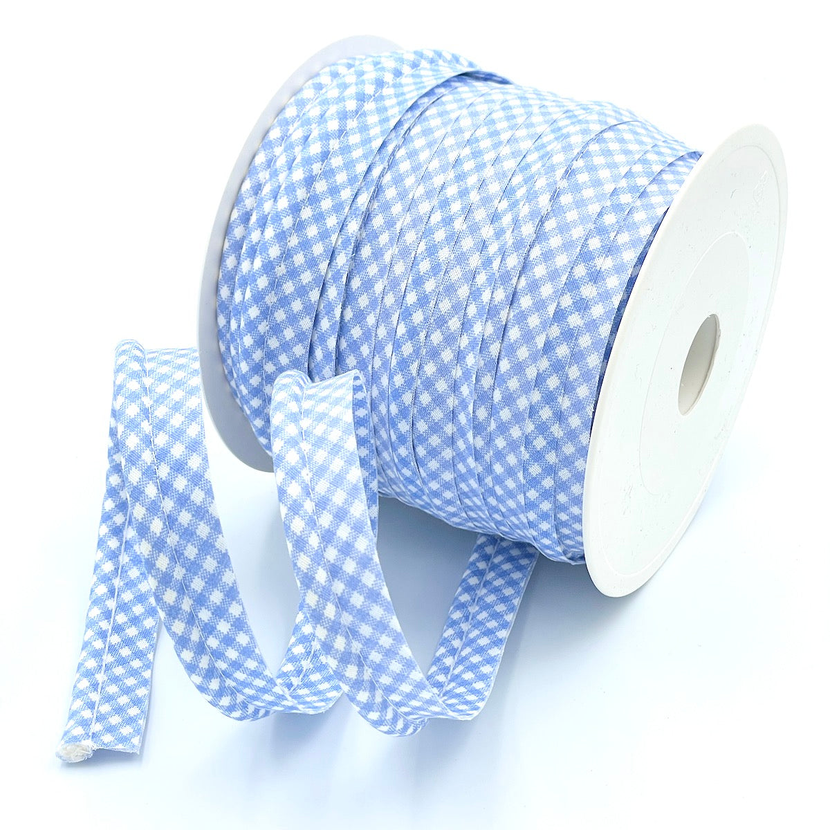 5m Roll of Large Gingham Piping Bias Binding