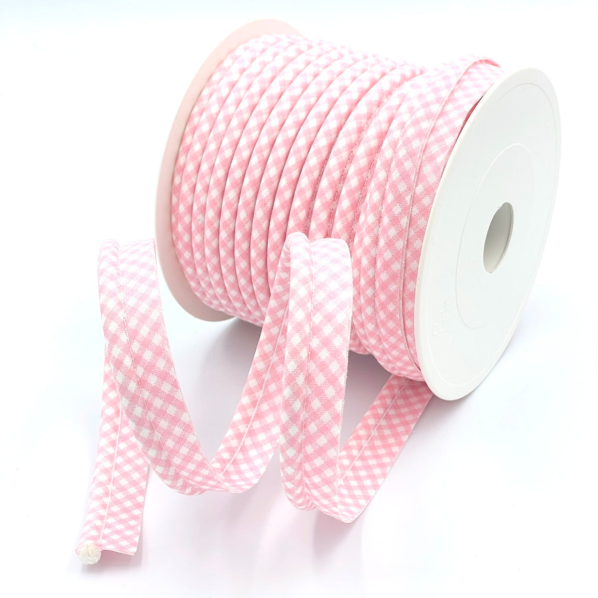 5m Roll of Large Gingham Piping Bias Binding