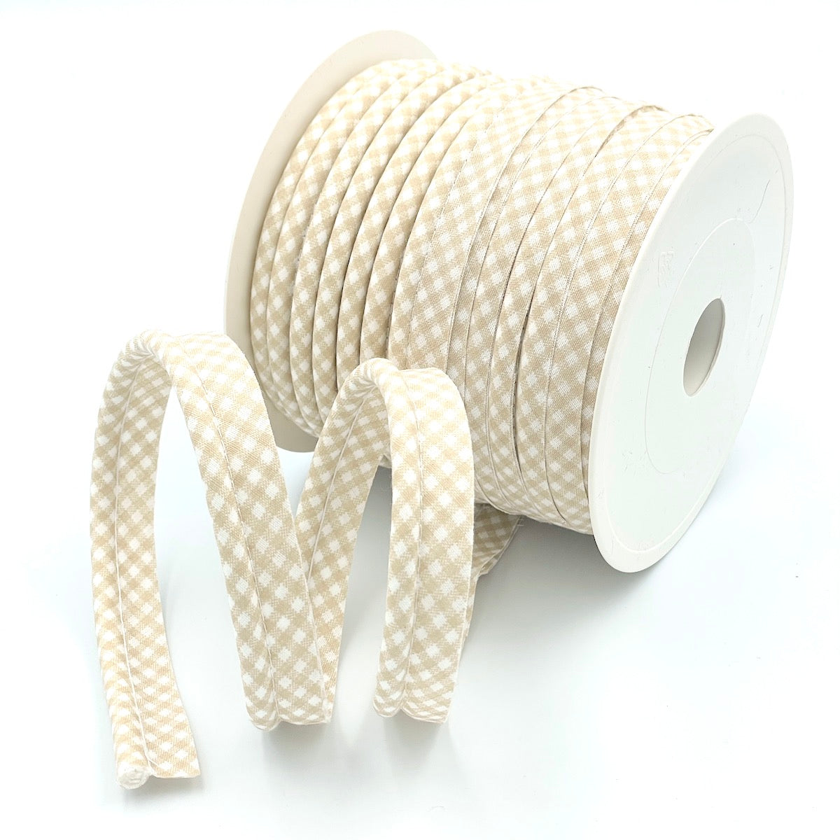 5m Roll of Large Gingham Piping Bias Binding