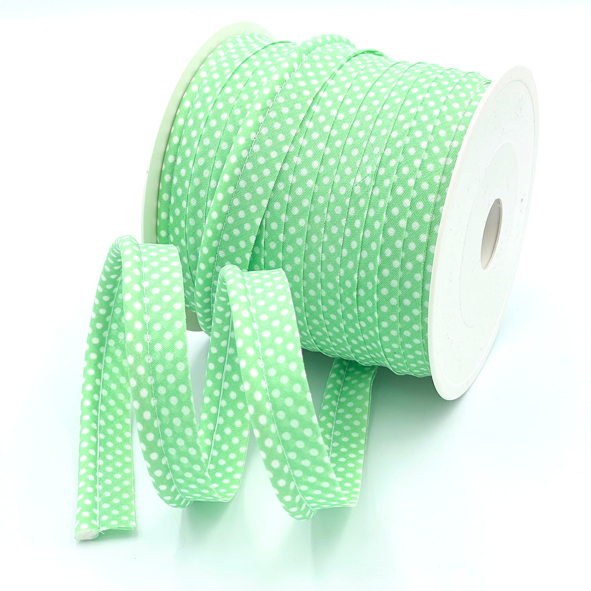 25m Reel of Large Polka Dot Piping Bias Binding