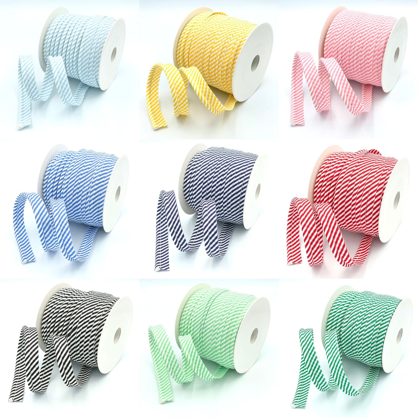 5m Roll of Large Stripe Piping Bias Binding