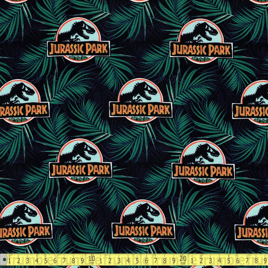 Jurassic Park - Opulent Jungle - Logo - Sewing and Dressmaking Fabric
