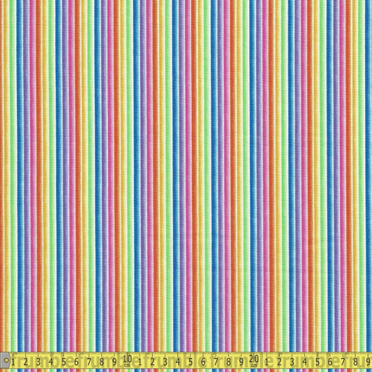 Rainbow Stripe (Rainbow) Quilting Fabric by Michael Miller - Sewing and Dressmaking Fabric