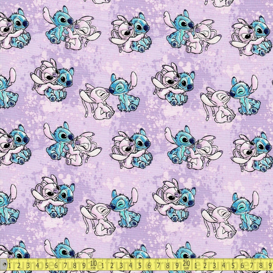 Springs Creative - Lilo And Stitch Angel Watercolour - Sewing and Dressmaking Fabric