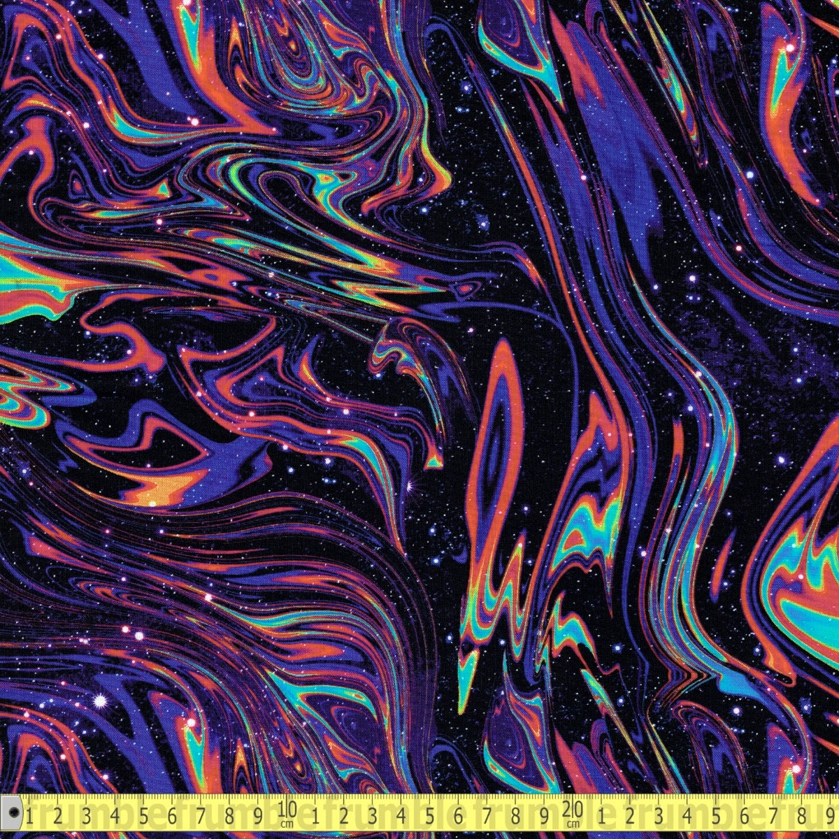 Timeless Treasures - Spaced Out Galaxy Marble - Black - Sewing and Dressmaking Fabric