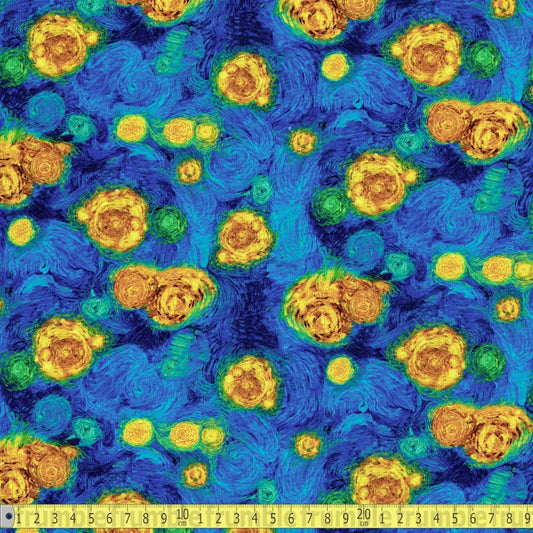 Timeless Treasures - Sunny Sky Swirl - Blue - Sewing and Dressmaking Fabric