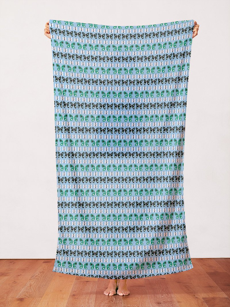 Paintbrush Studio - Flutter - Butterfly Rows Blue