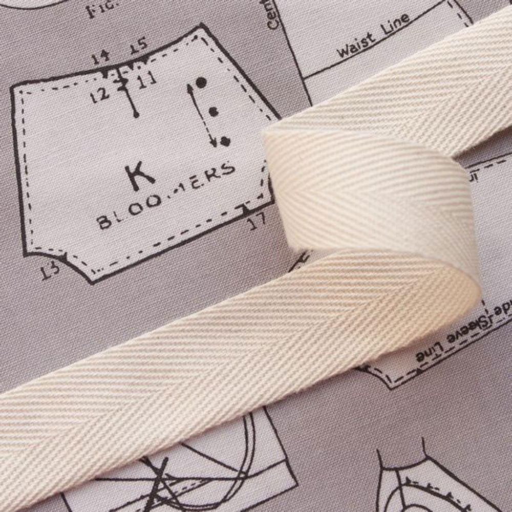 20mm Cotton Herringbone Webbing - Frumble Fabrics