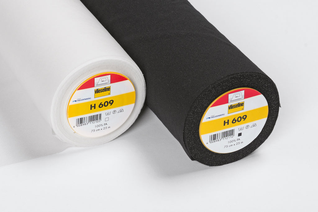 H609 White Fusible Stretch Interlining (Per Metre) - Frumble Fabrics
