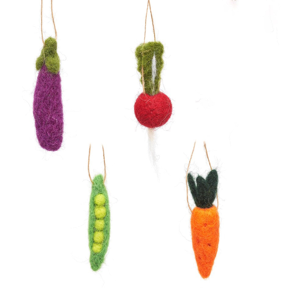 Mini Vegetables Felted Wool Felt Decoration