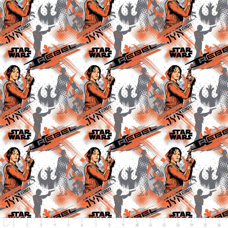 Star Wars Rogue One Jyn Erso In Orange - Frumble Fabrics