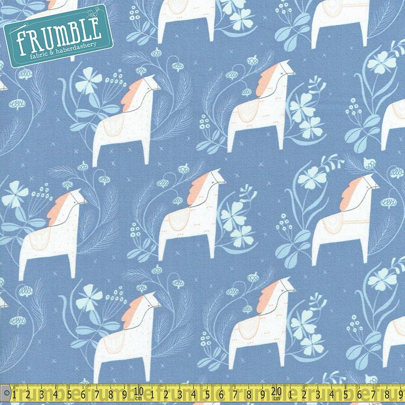 Dala Horse in Marlin - Frumble Fabrics