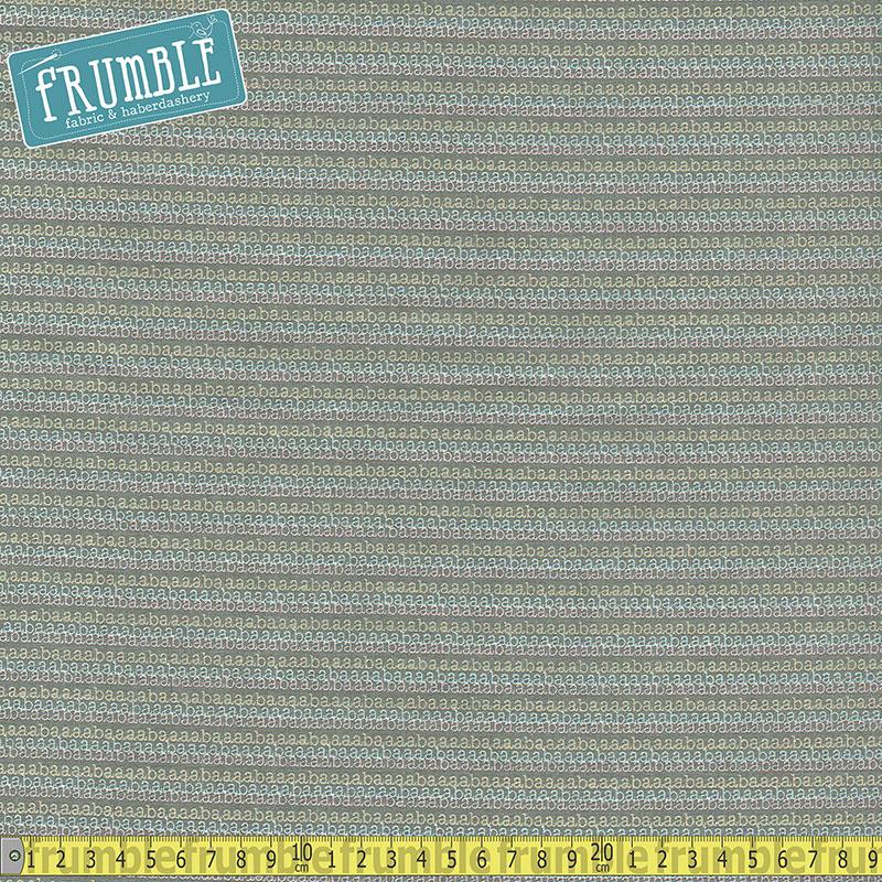 Knitting Sheep Baa Words Grey - Frumble Fabrics